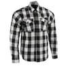 NexGen MNG11633 Men's Black and White Long Sleeve Cotton Flannel Shirt