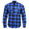 NexGen MNG11634 Men's Black and Blue Long Sleeve Cotton Flannel Shirt