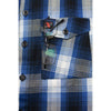 NexGen MNG11635 Men's Blue and White Long Sleeve Cotton Flannel Shirt