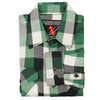 NexGen MNG11636 Men's Green and White Long Sleeve Cotton Flannel Shirt