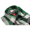 NexGen MNG11636 Men's Green and White Long Sleeve Cotton Flannel Shirt