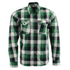 NexGen MNG11636 Men's Green and White Long Sleeve Cotton Flannel Shirt