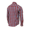 Milwaukee Leather MNG11638 Men's Red and Blue with White Long Sleeve Cotton Flannel Shirt