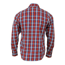 Milwaukee Leather MNG11638 Men's Red and Blue with White Long Sleeve Cotton Flannel Shirt