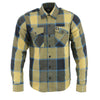 NexGen MNG11639 Men's Beige with Black and Blue Long Sleeve Cotton Flannel Shirt