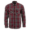 NexGen MNG11640 Men's Maroon with Black and White Long Sleeve Cotton Flannel Shirt