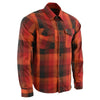 NexGen MNG11641 Men's Orange with Red and Black Long Sleeve Cotton Flannel Shirt