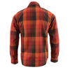 NexGen MNG11641 Men's Orange with Red and Black Long Sleeve Cotton Flannel Shirt