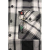 NexGen MNG11644 Men's Black and White Long Sleeve Cotton Flannel Shirt