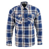 NexGen MNG11645 Men's Blue with White and Maroon Long Sleeve Cotton Flannel Shirt