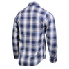 Milwaukee Leather MNG11650 Men's Blue and White Long Sleeve Cotton Flannel Shirt