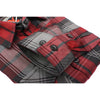 Milwaukee Leather MNG11652 Men's Black Grey and Red Long Sleeve Cotton Flannel Shirt