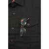 Milwaukee Leather MNG11655 Men's Solid Black Long Sleeve Cotton Flannel Shirt