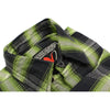 Milwaukee Leather MNG11657 Men's Black and Green with White Long Sleeve Cotton Flannel Shirt