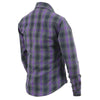 NexGen MNG21603 Women's Casual Black with Purple Long Sleeve Casual Cotton Flannel Shirt