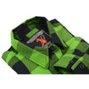 NexGen MNG21606 Women's Casual Lime Green and Black Long Sleeve Cotton Casual Flannel Shirt
