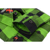 NexGen MNG21606 Women's Casual Lime Green and Black Long Sleeve Cotton Casual Flannel Shirt