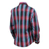 Milwaukee Leather MNG21612 Women's Black and Pink with Blue Long Sleeve Cotton Flannel Shirt