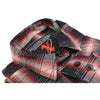 Milwaukee Leather MNG21613 Women's Black and Red with White Long Sleeve Cotton Flannel Shirt