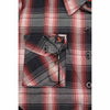 Milwaukee Leather MNG21613 Women's Black and Red with White Long Sleeve Cotton Flannel Shirt