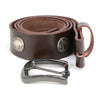 Milwaukee Leather MP7107 Men's 5 Cent Buffalo Coin - Brown Genuine Leather Belt with Interchangeable Buckle - 1.5 inches Wide