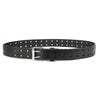 Milwaukee Leather MP7121 Men's Double Prong - Black Genuine Leather Belt with Interchangeable Buckle - 1.5 inches Wide