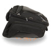 Milwaukee Leather MP8105 Large Black Textile Motorcycle Back Rack Sissy Bar Bag with 4 Outer Pockets