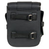 Milwaukee Leather MP8110 Small Black PVC Motorcycle Cruiser Style Turn Clasp/Zipper Sissy Bar Bag