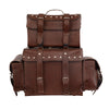 Milwaukee Performance MP8127RT Large Retro Brown 4-Piece Studded PVC Motorcycle Touring Pack