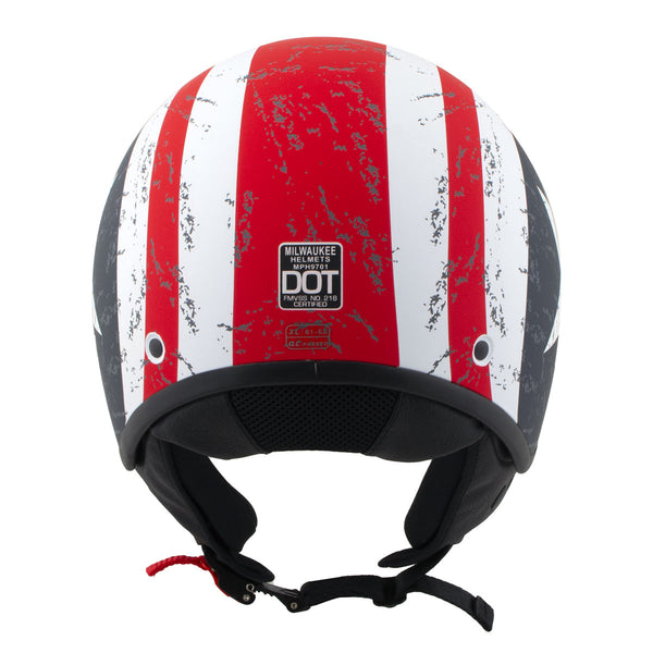 USA MPH9701DOT 3/4 Open Face Stars and Stripes Motorcycle Helmet for M