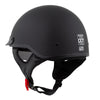 Milwaukee Helmets MPH9718DOT Dot Approved Matte Black 'Momentum' Half Face Motorcycle Helmet for Men and Women Biker w/ Drop Down Tinted Visor