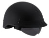 Milwaukee Performance Helmets MPH9720DOT Dot Approved 'Momentum' Matte Black Half Motorcycle Helmet for Men and Women Biker w/ Drop Down Tinted Visor