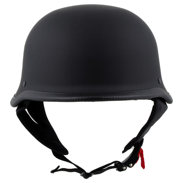 german helmet for motorcycle MPH9740DOT Dot Approved German Style 'Motorrad' Matte Black Advanced H– HighwayLeather