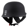 Milwaukee Helmets MPH9740DOT Dot Approved German Style 'Motorrad' Matte Black Advanced Half Motorcycle Helmet for Men and Women Biker