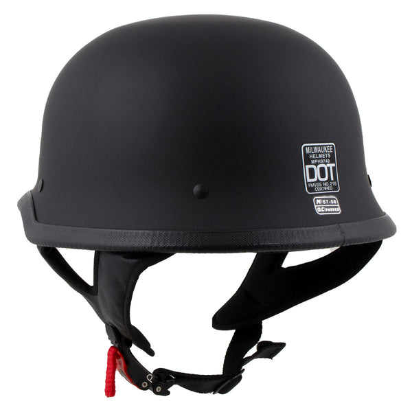 german motorcycle helmet dot MPH9740DOT Dot Approved German Style 'Motorrad' Matte Black Advanced H–  HighwayLeather