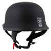 Milwaukee Helmets MPH9740DOT Dot Approved German Style 'Motorrad' Matte Black Advanced Half Motorcycle Helmet for Men and Women Biker