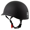 Milwaukee Helmets MPH9750DOT Dot Approved Matte Black 'Polo' Half Motorcycle Face Motorcycle Half Motorcycle Helmet for Men and Women  Biker
