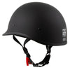 Milwaukee Helmets MPH9750DOT Dot Approved Matte Black 'Polo' Half Motorcycle Face Motorcycle Half Motorcycle Helmet for Men and Women Biker