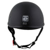 Milwaukee Helmets MPH9750DOT Dot Approved Matte Black 'Polo' Half Motorcycle Face Motorcycle Half Motorcycle Helmet for Men and Women Biker