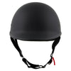 Milwaukee Helmets MPH9750DOT Dot Approved Matte Black 'Polo' Half Motorcycle Face Motorcycle Half Motorcycle Helmet for Men and Women Biker