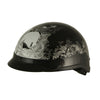 Milwaukee Helmets MPH9779 Black 'Silver Skull' DOT Half Helmet