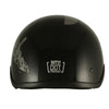 Milwaukee Helmets MPH9779 Black 'Silver Skull' DOT Half Helmet