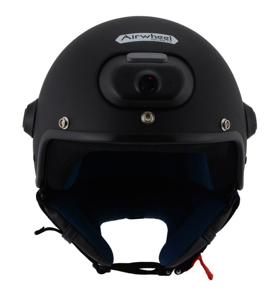 airwheel c6 smart motorcycle helmet MPH9802DOT 'Vision' Matte Black 3/4 Open Face Helmet with HD Camera an– HighwayLeather