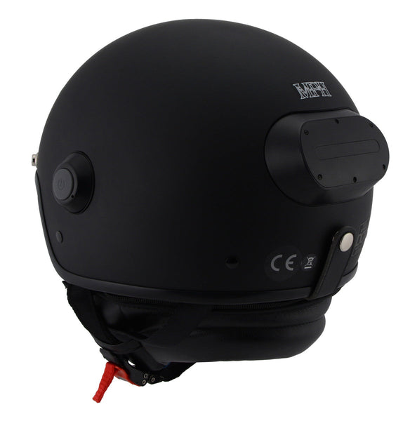 MPH9802DOT 'Vision' Matte Black 3/4 Open Face Helmet with HD Camera an–  HighwayLeather