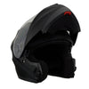 Milwaukee Performance Helmets MPH9803DOT 'Ionized' Matte Black Advanced Modular Motorcycle Helmet with Drop Down Visor