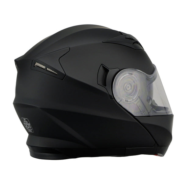 Speedflex Helmet Matt Black Motorcycle Helmet With Bluetooth, ECE/DOT Approved Modular Helmet With Double Visor, Speedflex Helmet Matt Black Motorcycle Helmet With Bluetooth, ECE/DOT Approved Modular Helmet With Double Visor,