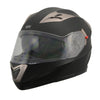 Milwaukee Peformance Helmets MPH9804DOT Matte Black Modular Racing Helmet with Drop Down Tinted Visor