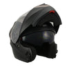 Milwaukee Peformance Helmets MPH9804DOT Matte Black Modular Racing Helmet with Drop Down Tinted Visor