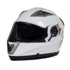 Milwaukee Helmets MPH9807DOT 'Ionized' Gloss White Advanced Motorcycle Modular Helmet for Men and Women Biker w/ Drop Down Visor