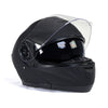 Milwaukee Helmets MPH9814DOT 'Breeze' Flat Black Advanced Motorcycle Modular Helmet for Men and Women Biker w/ Drop Down Visor